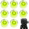 CJMUQHEHH 8 Pezzi Mini Livella a Bolla Rotonda Ø 12 mm, Livella Bolla Piccola, Livello a Bolla per Trapani, Camper, Fotocamere, Fai da Te, Bullseye Spirit Level