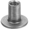 QUARKZMAN Dadi a T M6, 12pz Dadi a T in Acciaio al Carbonio con Base Rotonda Dadi di Saldatura Altezza 15mm Foro Passante Flangia Inserto Filettato Femmina, Grigio