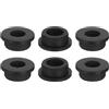 QUARKZMAN 6 Pezzi Occhielli in Gomma 27mm Foro di Perforazione, Passacavi Guarnizione 18mm ID Gommini Passacavo Scrivania Nero Siliconica per Tappo Organizzare Filo Cablaggio Casa Auto