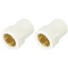 QUARKZMAN 2 Pz Raccordi per Tubi in PVC, 20mm 1/2 PT Femmina Raccordo per Tubi Filettato in Ottone Adattatore per Tubi Connettore per Idraulica Domestica, Bianco