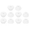 QUARKZMAN 10 Pezzi Occhielli in Gomma 18mm Foro di Perforazione, Passacavi Guarnizione 9mm ID Gommini Passacavo Scrivania Bianco Siliconica per Tappo Organizzare Filo Cablaggio Casa Auto