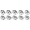 QUARKZMAN 35mm Rotondo Fissato Tiro Maniglia x 10pz Inossidabile Acciaio Rotondo Dito Tiro per Scorrevole Porta, Armadio, [Argento Tono]