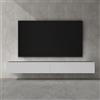 doporro Mobile Porta TV Sospeso 240 cm con 2 Ante Antracite Opaco e Bianco Opaco, Credenza Bassa da Soggiorno Salotto, Madia Consolle Bicolore per TV Fernsehschrank02