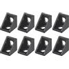 QUARKZMAN 8pz Interno Angolo Staffa Tassello 20x20x17mm 2020 Angolo Connettori per 2020 Serie Alluminio Estrusione Profilo Nero