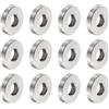 QUARKZMAN 12pz Distanziatore in Acciaio Inossidabile 6.2mm Foro x 15mm OD x 2mm Lunghezza Boccola per Vite Finitura Semplice Distanziatore Metallo Rotondo per Viti Bulloni e Barre M6