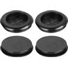 QUARKZMAN 20pz Passacavi Gomma 1 (25mm) per Foro Perforazione, 3/4 (21mm) ID Tappi Foro a Un Lato Anello Guarnizione per Protezione Cavi Firewall, Nero