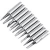 Walfront 10pcs punte per saldatore, serie 900M-T, base in rame e punte placcate in nichel-ferro, prodotto ideale per stazione di saldatura, forme: I, B, K, 1.2D, 1.6D, 2.4D, 3.2D, 2C, 3C, 4C