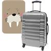 WELL HOME MOBILIARIO & DECORACIÓN Set di valigie 64 x 45 x 28 cm con custodia protettiva 'Believer', multicolore, Valigie con 4 ruote e custodia protettiva