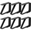 Catelves 6 mollette grandi per tovaglia nera, 7 cm, per esterni, in acciaio inox, per tavoli spessi, tavoli da giardino, picnic, matrimoni, tavolo da pranzo in famiglia (8 x 7 cm)