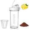 Fefod Protein Shaker, Shaker Proteico 500 ML, Bottiglia per Shaker Setaccio & Scala, Borraccia Palestra a Prova di Perdite, per Frullati Proteici, Lavabile, Senza BPA