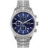Breil Orologio UOMO CAPTAIN quadrante MONO-COLORE BLU movimento QUARZO e BRACCIALE ACCIAIO ARGENTO EW0692
