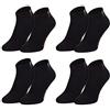 Tobeni 8 Paia Uomo Calzini Calze Sneaker Caviglia Cotone Senza Cuciture Taglia 47-50 Colore Nero dettagli di colore