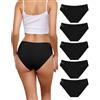 Levao Confezione da 5 Mutandine di Pizzo da Donna Mutandine di Cotone Hipster Set di Biancheria Intima da Donna Confezione Multipla S-XXL