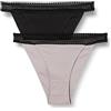 sloggi Donna Go Ribbed Tanga C2P, Nero Combination, M