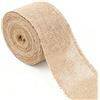 SHIQUAN Nastro Juta 10m x 6cm - Adatto per Bouquet, Artigianato e Confezioni Regalo - Naturale Rotolo di Lino Nastro Iuta Decorativo Nastri