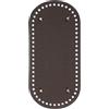 PATIKIL Fondo per Borse Pelle Pu 9.8x4.7 Pollici, Base Ovale Tappetino Fondo per Borsa Uncinetto con Fori e Chiodi, per Borse Fai da Te, Borse a Tracolla, Borsette, Marrone Scuro