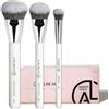 Albeaut Pennello da trucco per fondotinta, correttore, fard, contorno, liquido, crema, miscelazione, forma angolata