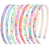 Nenjindz Fascia per capelli arcobaleno, con brillantini, per ragazze e bambini, con denti e paillettes, con paillette antiscivolo, accessorio per capelli per bambini e adolescenti (glitter letter)