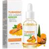 BoloShine Turmeric Serum, Siero Viso Antirughe alla Curcuma, Anti-macchie, Idratazione Profonda per Viso e Corpo, Schiarisce i Segni dell'acne, Illumina il Tono della Pelle, 30 ml*2