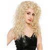 WIG ME UP - 92207 Parrucca da donna in maschera, riccia, super voluminosa, lunga, criniera di leone, bionda mista