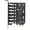 CY Scheda 7 Porte PCI-E a USB 3.0 HUB Adattatore di espansione PCI Express 5Gbps per scheda madre