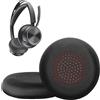 kwmobile 2x Cuscinetto Cuffie Compatibile con Plantronics Voyager Focus / B825 / 4210/4220 / BlackWire 5200/7225 Pad - Cuscinetti Ricambio Cuffie Over Ear Simil Pelle - nero