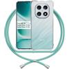 ANFAIRLACE Cover Cordino Compatibile con Xiaomi Redmi Note 15 4G Poco M8 5G, Verde | Custodia Laccio Trasparente Silicone Morbido Regolabile Antiurto Rinforza Angoli Chiaro Case