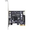 CY, Adattatore da Pannello Frontale USB 3.1 Type-E & USB 3.0 a 20 Pin a PCI-E 1X Express per Scheda Madre, 5 Gbps