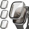 Suoman Diruite Suoman 3 Pezzi Custodia per Apple Watch Series 11/10 46mm Vetro Temperato Pellicola Protettiva,PC Rigido Case Protettiva Ultrasottil Cover,Acciaio Titanio&Acciaio Titanio&Acciaio Titanio,46mm