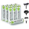 BEVIGOR 12 Batterie Solari Ricaricabili 1000mAh 1.2V, Potenti Batterie AA NiMH, Adatte Per Luci Solari Esterne E Ghirlande Luminose