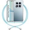 ANFAIRLACE Cover Cordino Compatibile con Xiaomi Redmi Note 15 Pro 4G, Custodia Laccio Trasparente Silicone Morbido Regolabile Antiurto Rinforza Angoli Chiaro Case, Blu