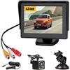 Hikity Telecamera Posteriore per Auto Telecamera Retromarcia con Monitor LCD da 4,3 pollici, Assistenza al Parcheggio, Visione Notturna, Impermeabile 12-14V per Auto Camion Camper Furgone