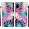 KENHONER Cover Compatibile con Oppo A53 4G 2020 / A53s 4G / A32 4G 2020, Premium Pelle PU Portafoglio Flip Libro Custodia per Oppo A33 4G 2020 / A11S [Protezione Completa] - foglia