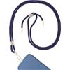 AHABIPERS Cordino per Cellulare, Laccio per Cellulare Universale, Nylon Cordino per Telefono per iPhone Huawei Samsung e Tutti Gli Smartphone - Blu