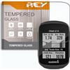 REY Pellicola salvaschermo per Garmin Edge 130 - Edge 130 Plus, Vetro temperato, di qualità Premium