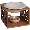 Singeek Diffusore di oli essenziali in ceramica, con motivo floreale cavo, per aromaterapia, decorazione per la casa e San Valentino (nuvola auspica)