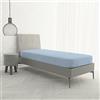 Italian Bed Linen Lenzuolo Sotto MAX COLOR con Angoli Elasticizzati da 25 cm Letto Singolo 90x200 cm, 100% Cotone Made in Italy - Tinta Unita AZZURRO