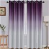 SimpleHome Tende oscuranti per camera da letto, tende oscuranti sfumate da viola a grigio bianco, blocco della luce, isolamento termico, con occhielli, tende per finestre, tende per soggiorno, 2