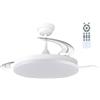 wonderlamp Verno M Eco CCT - Ventilatore da soffitto con pale retrattili e luce LED, 45 W