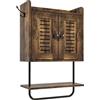 Relaxdays Armadio sospeso Relaxdays, Porta Asciugamani, 2 Ganci Doppi, 2 Ripiani, Ante, H x L x P: 61 x 40 x 17,5 cm, Marrone