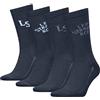 Levi's Regular Cut Logo Giftbox Classic Sock, Nero (Black Combo), 35-38 (Pacco da 4) Unisex-Adulto