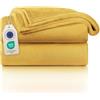 Blumtal Coperta Pile 220x240cm - Coperta Plaid divano super morbida - Coperta Divano certificata OKEO-Tex - pile in ocra