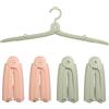 Sazfli Set da 4 Appendini Pieghevoli da Viaggio con Borsa Portaoggetti & Scatola Regalo - ABS + Alluminio, Design Antiscivolo, Compatti e Portatili (2 Rosa + 2 Verde)