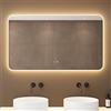 doporro Specchio Bagno LED 120x70 cm Rettangolare Retroilluminato con Interruttore Tattile Dimmerabile 3 Colori Antifog in Vetro Temperato HD, Installazione Orizzontale o Verticale