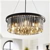 YZBEIMDAI Lampadario Moderno di Cristallo, Lampada a Sospensione Rotonda di Cristallo, Lusso di Plafoniera per sala da pranzo, soggiorno, camera da letto, ristorante