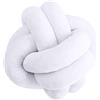 SZETOSY Cuscino per palla di nodo fatto a mano cuscino pisolino in peluche giocattolo corativo cuscino per la camera da letto divano auto ufficio viaggio (bianco, 25x25cm)