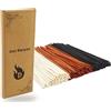 Iron Banyan bastoncini di legno in rattan naturale da 25,5 cm, bastoncini di canna, diffusore di aromi di oli essenziali per profumi di aromi (25CM, Colore Eero E Colore Marrone E Colore Naturale)