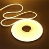 KISUFU Striscia LED neon da 24 V, IP65, impermeabile, 2 pin, 5 x 11 mm, per esterni, casa, cucina, fai da te, 2 m, bianco caldo (senza alimentazione)