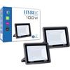 CLAR Faretto LED da Esterno 100W, Fari LED da Esterno, 4000ºK (Pack 2)