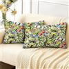 HUASHUZI Fodere per cuscini da esterno rettangolari lunghe e oblunghe con fiori luminosi per arredamento da giardino, per panca, divano, mobili, decorazioni William Morris a doppio lato, 30x50 cm, set di 2